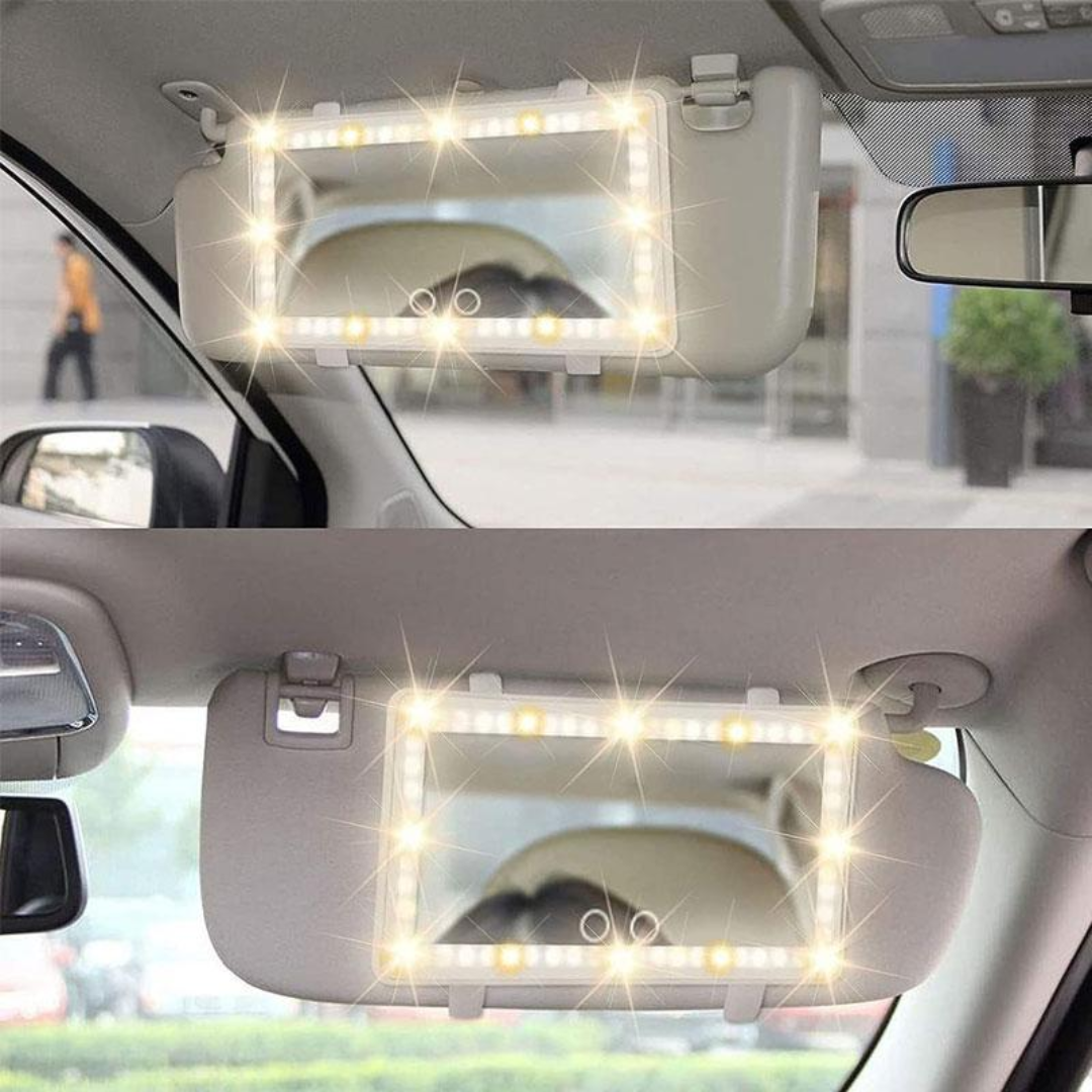 Espejo Retrovisor de Coche con Luz LED