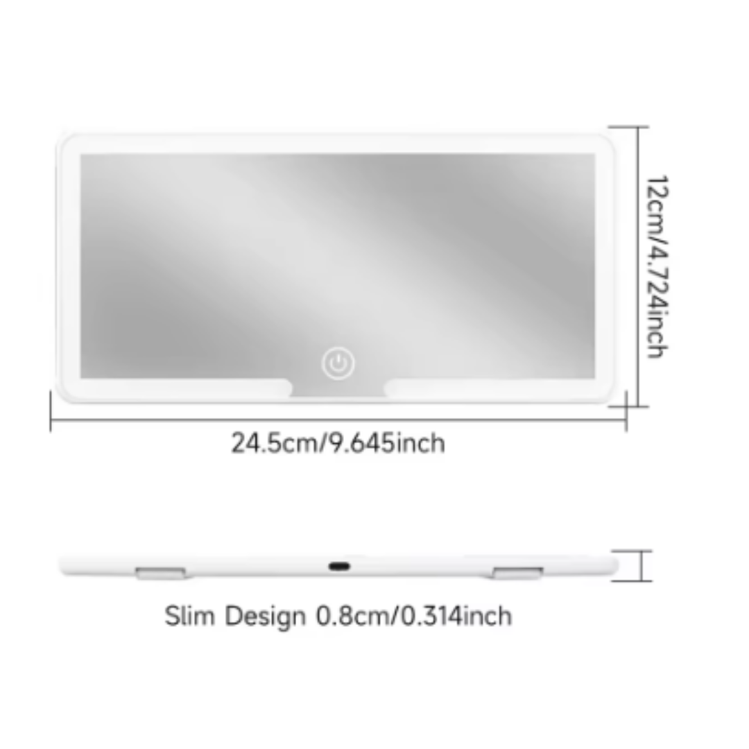 Espejo Retrovisor de Coche con Luz LED