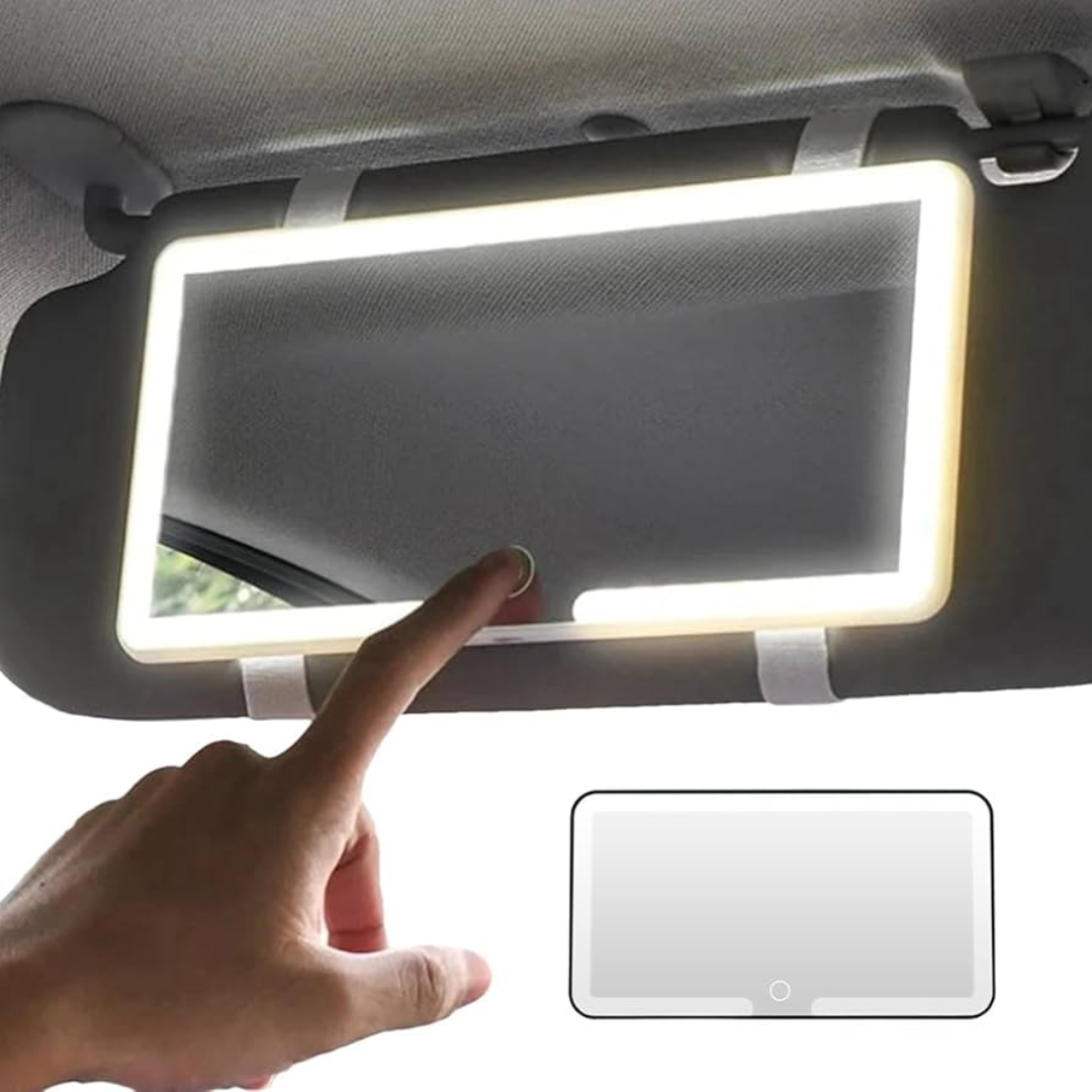 Espejo Retrovisor de Coche con Luz LED